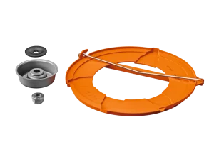 Jeu de pièces de montage, pour couteau à herbe et couteau à taillis, avec protection de transport