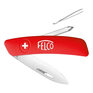 FELCO 511 Couteau D'Élagage & Greffage – Lame Incurvée Acier Carbone 60 Mm – Manche Noyer Américain – Outil Pro Jardin